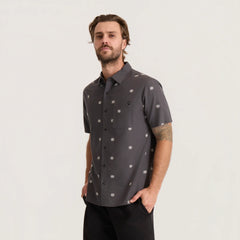 Journey Short Sleeve Button Up Shirt - Charcoal