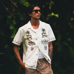 Gonzo Short Sleeve Button Up Shirt - Unbleached